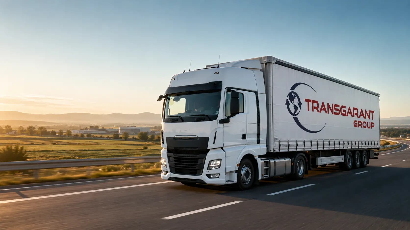Camion préparé pour le transport routier international